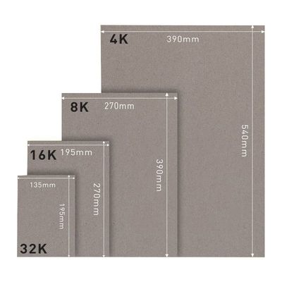 Carta di cartone grigio a doppia faccia ad alta densità 2 mm 3 mm 5 mm Carta di cartone grigio duplex
