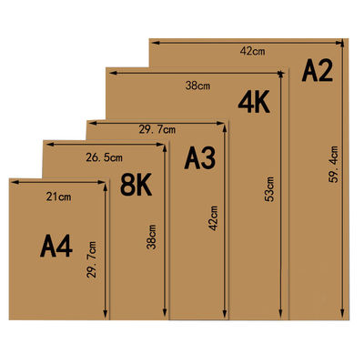Carta kraft marrone riciclata su misura 50 gsm 150 gsm fogli di carta kraft liner